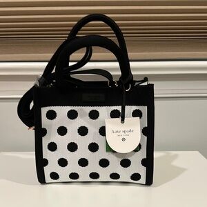 Kate Spade Black and White Polka Dot Tote